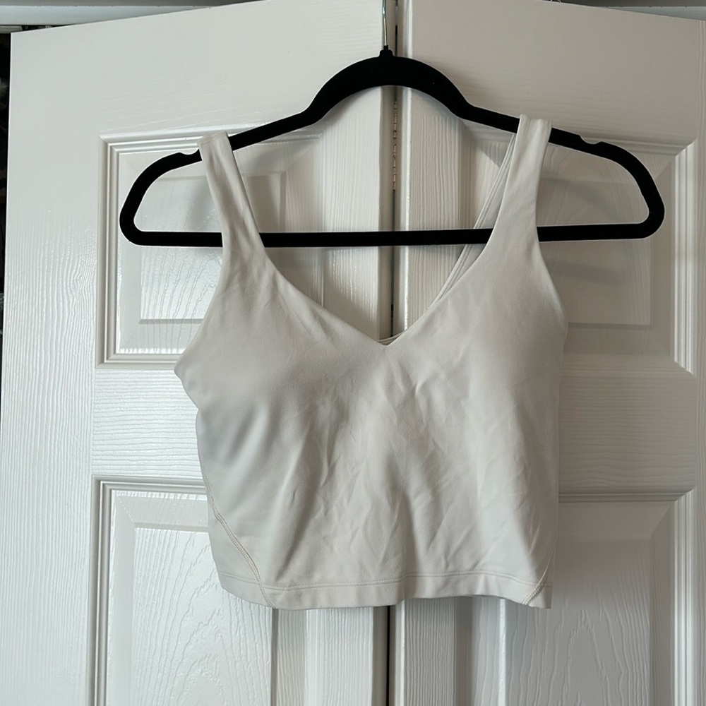 Lulu lemon crop work out tank with bra